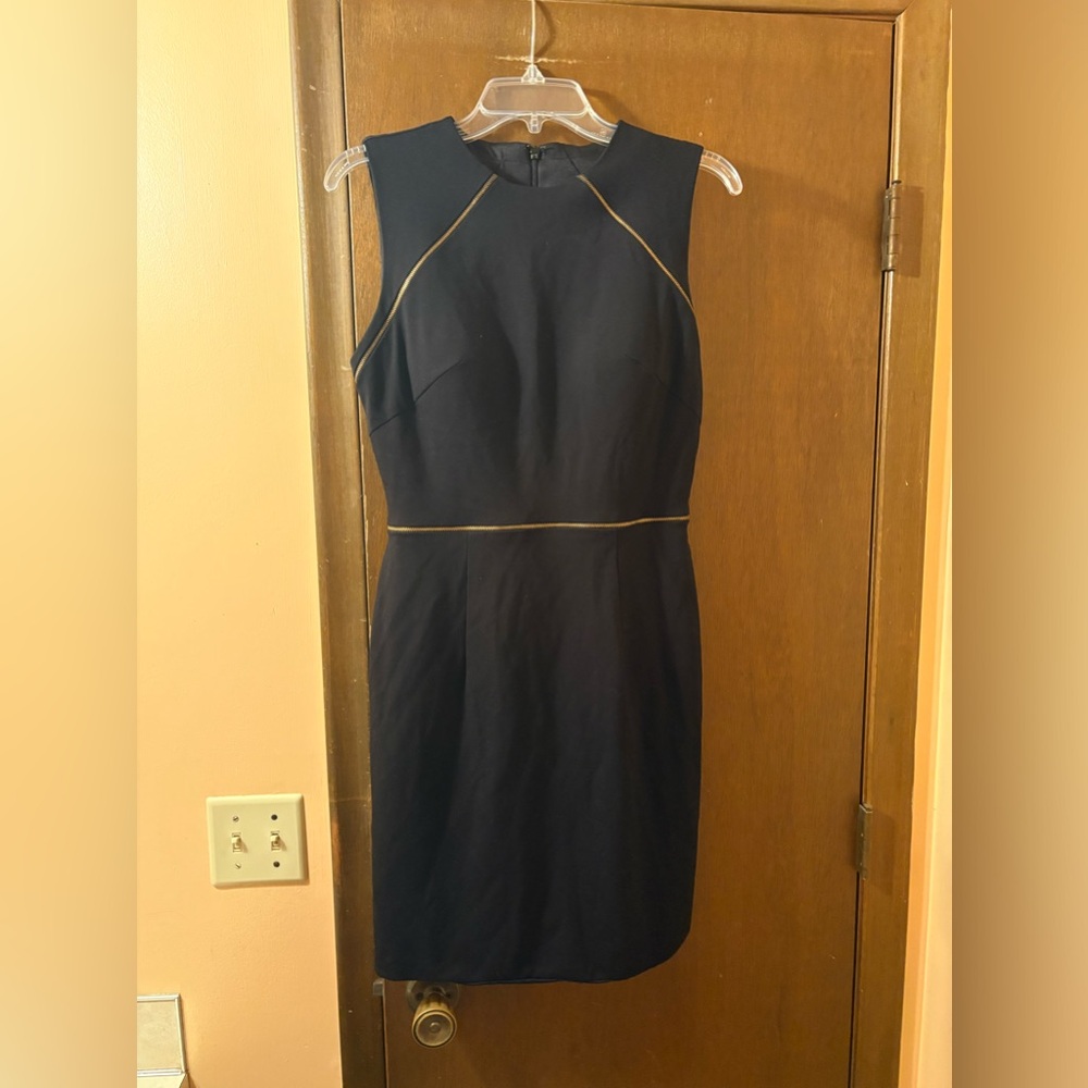 Ieena for Mac Duggal black zippered sheath dress